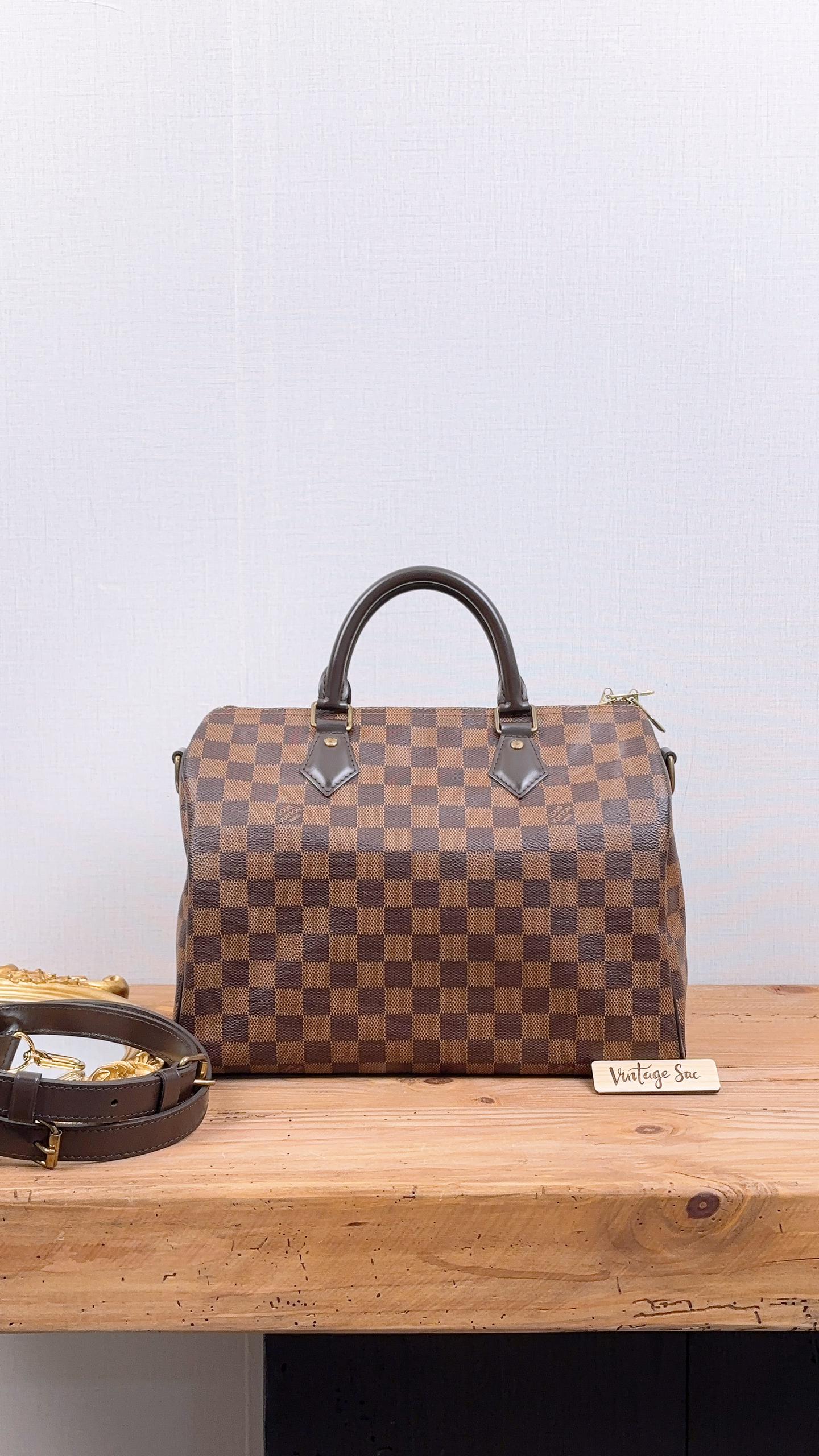 LV Damier Ebene Speedy 30 Bandouliere