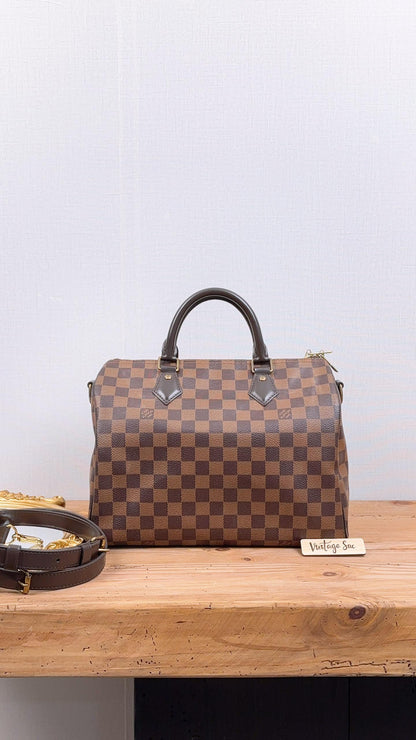 LV Damier Ebene Speedy 30 Bandouliere