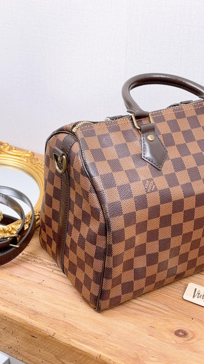 LV Damier Ebene Speedy 30 Bandouliere