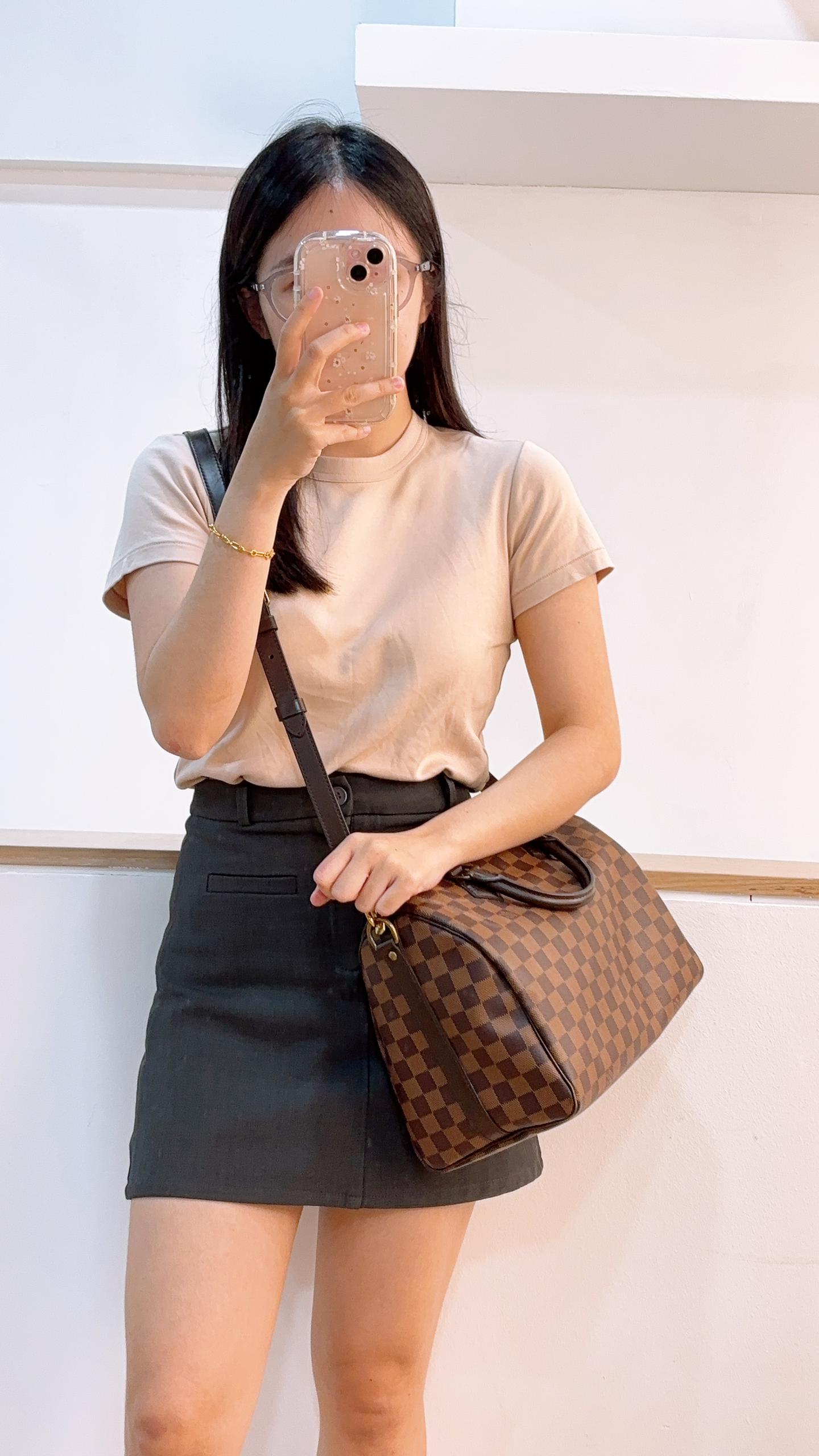 LV Damier Ebene Speedy 30 Bandouliere