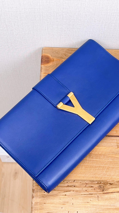 YSL Blue Ligne Y Clutch