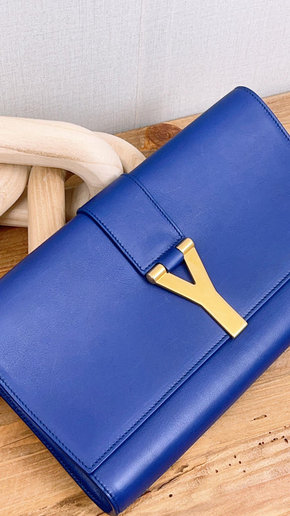 YSL Blue Ligne Y Clutch