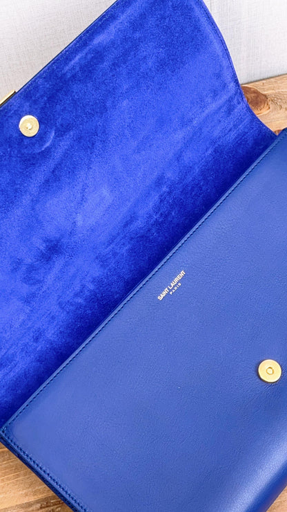 YSL Blue Ligne Y Clutch