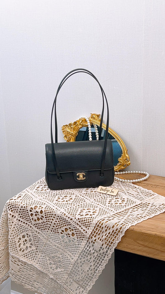 Chanel 26P Black Caviar Small Preppy Coco (GHW)