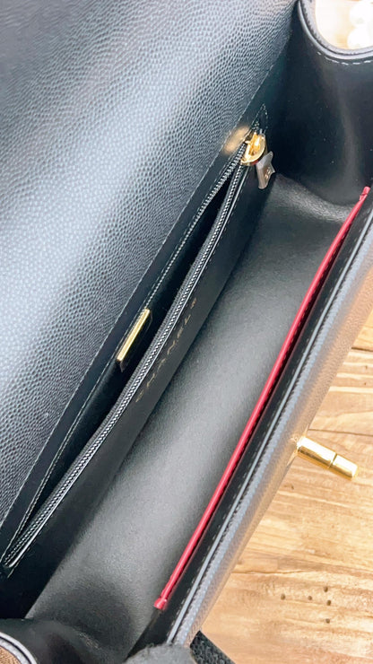 Chanel 26P Black Caviar Small Preppy Coco (GHW)