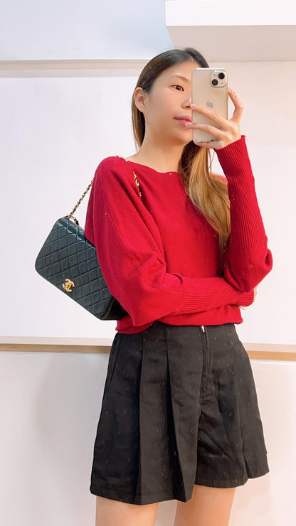 Chanel Black Lambskin Small Vintage Full Flap (GHW)