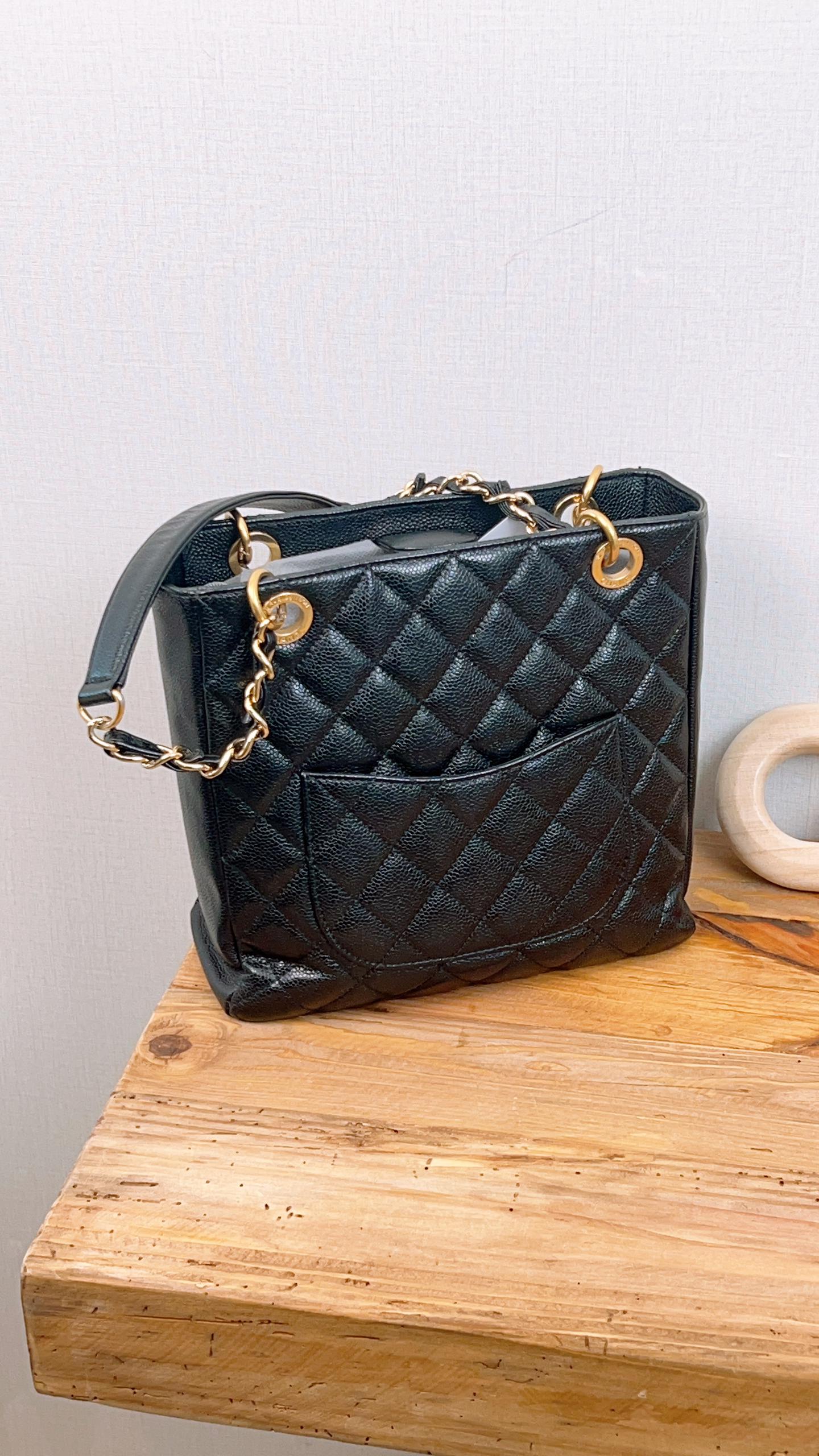 Chanel Black Caviar PST (GHW)