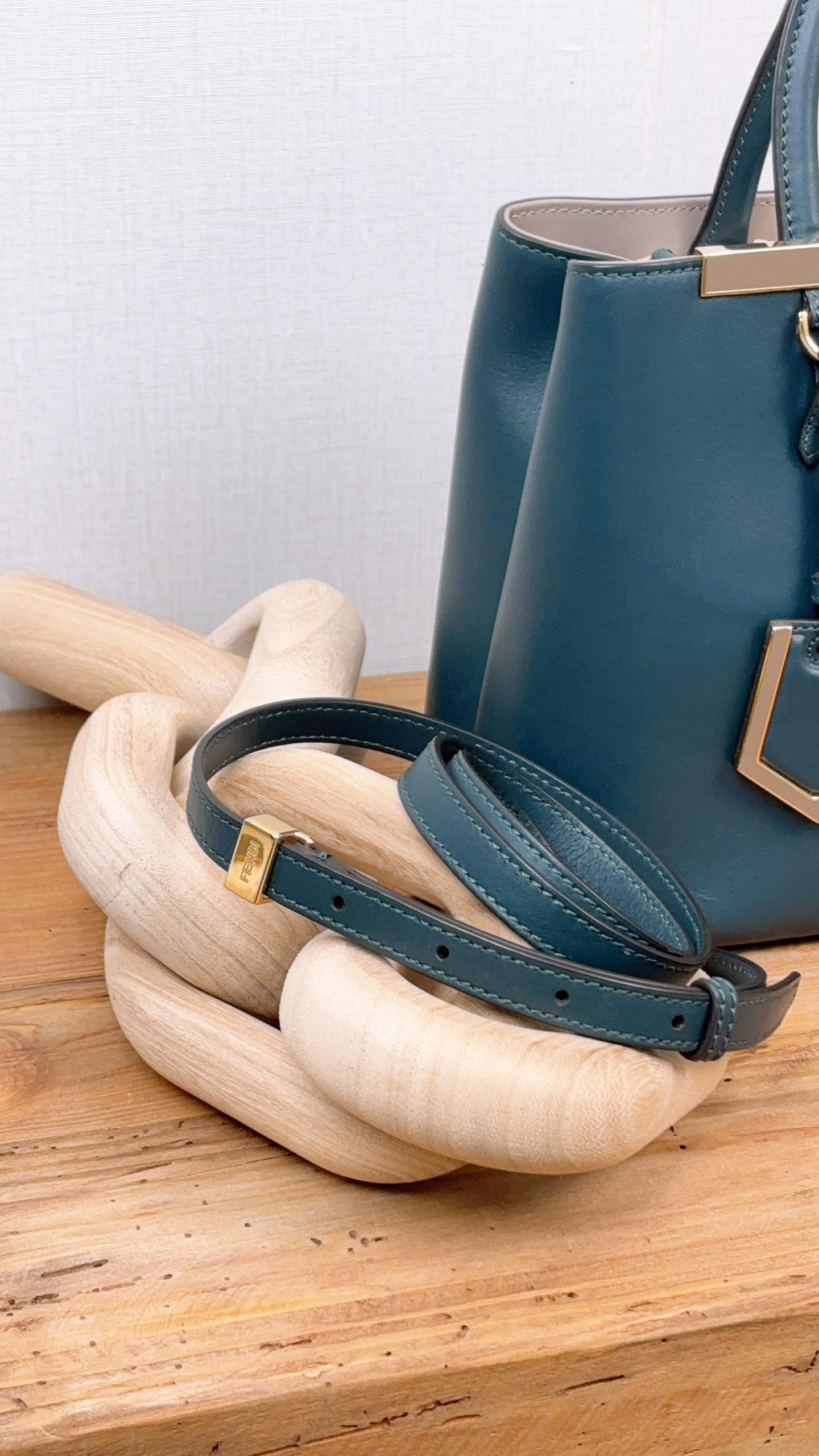 Fendi Green Calfskin 2Jours Bag
