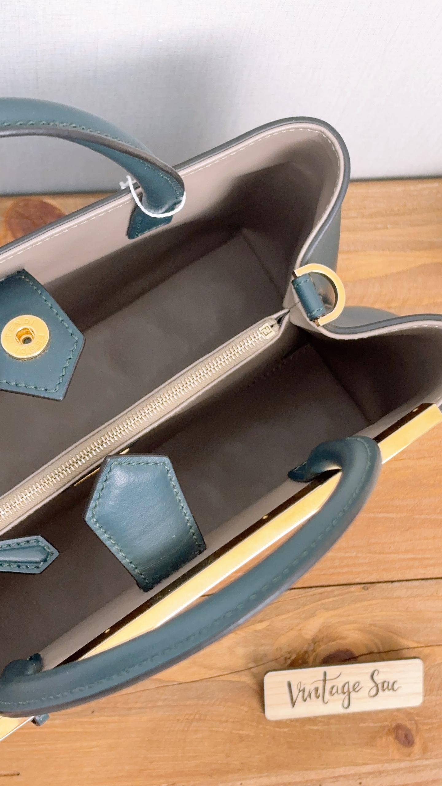 Fendi Green Calfskin 2Jours Bag
