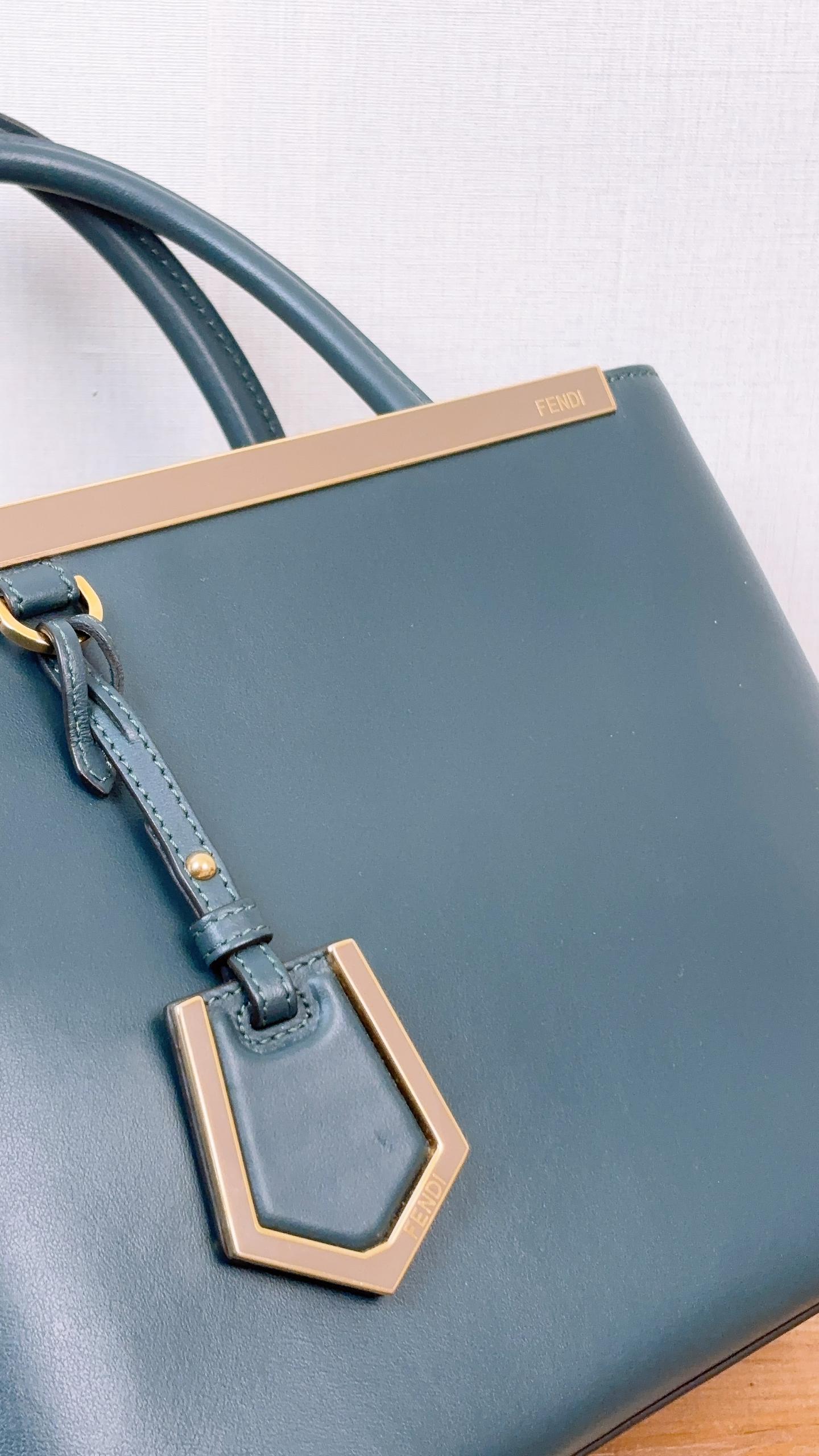 Fendi Green Calfskin 2Jours Bag