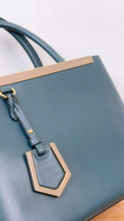 Fendi Green Calfskin 2Jours Bag