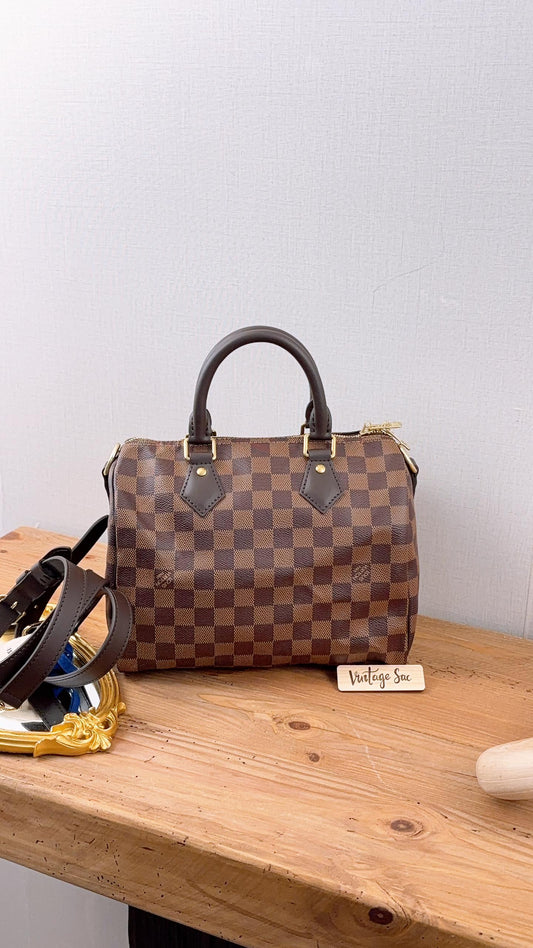 LV Damier Ebene Speedy 25 Bandouliere
