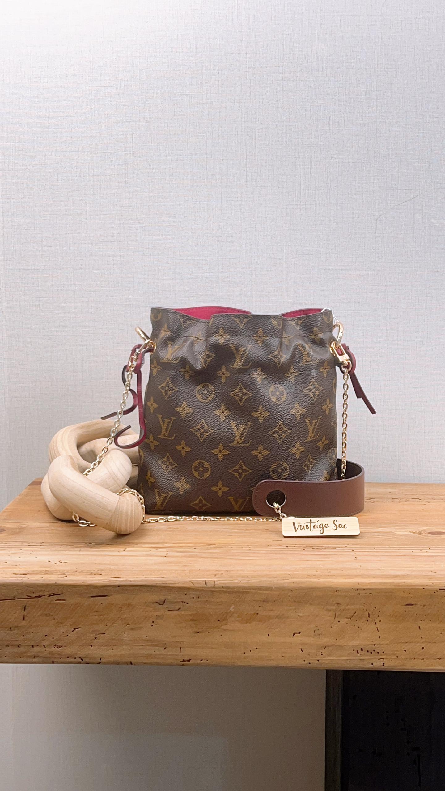 LV Monogram Pouch Note in Fuchsia