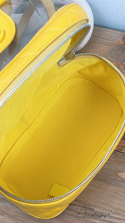 Chanel Aged Calfskin x PVC Yellow Aquarium Spring Backpack (SHW)