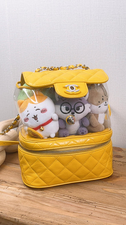 Chanel Aged Calfskin x PVC Yellow Aquarium Spring Backpack (SHW)