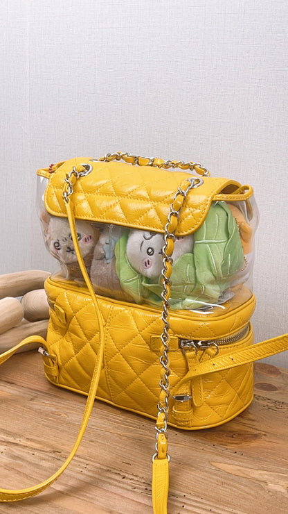 Chanel Aged Calfskin x PVC Yellow Aquarium Spring Backpack (SHW)