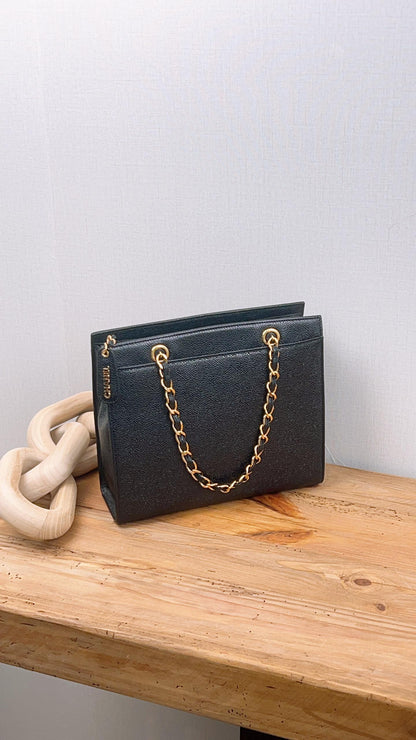 Chanel Black Caviar Shopper Tote (GHW)