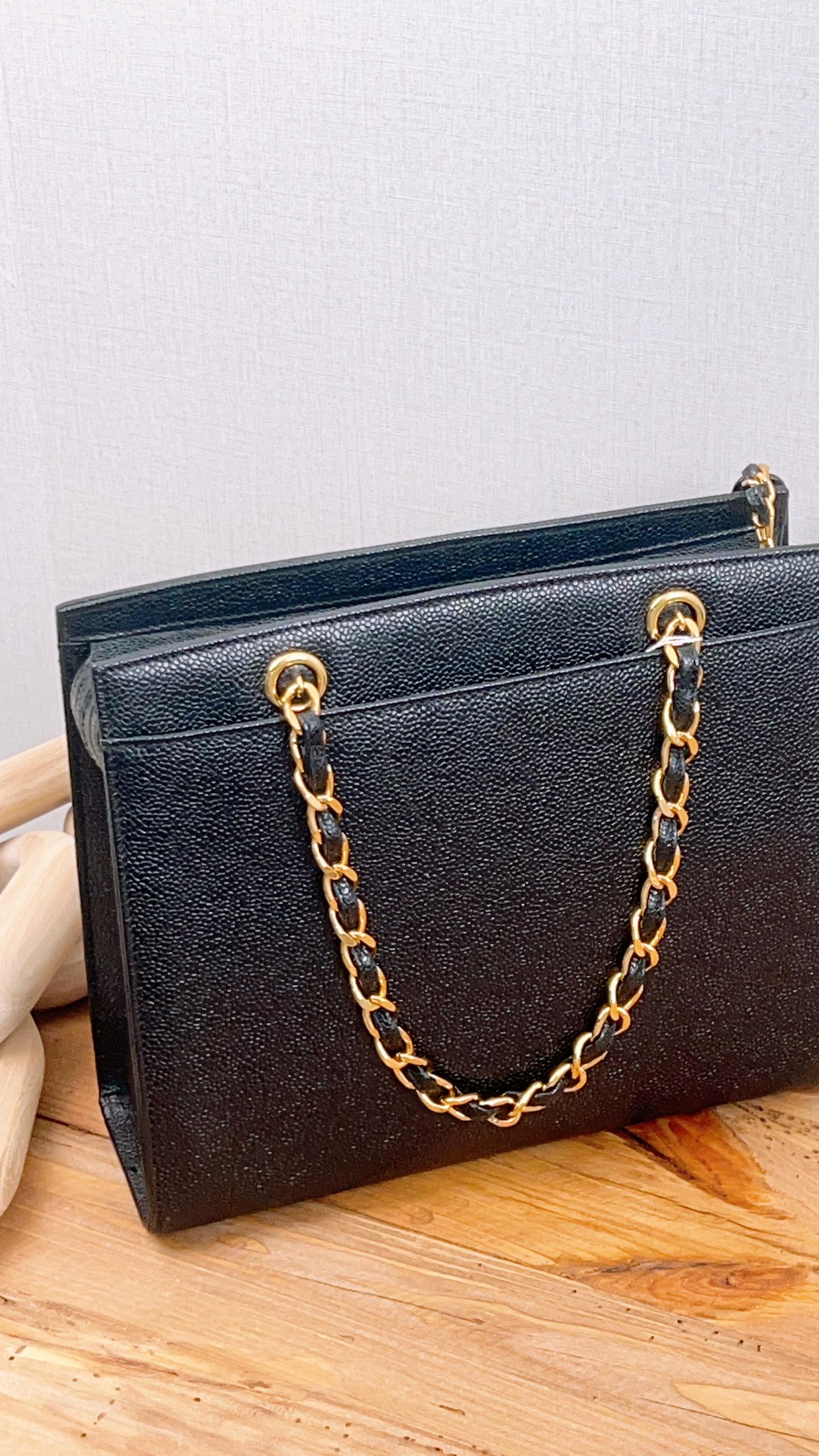 Chanel Black Caviar Shopper Tote (GHW)