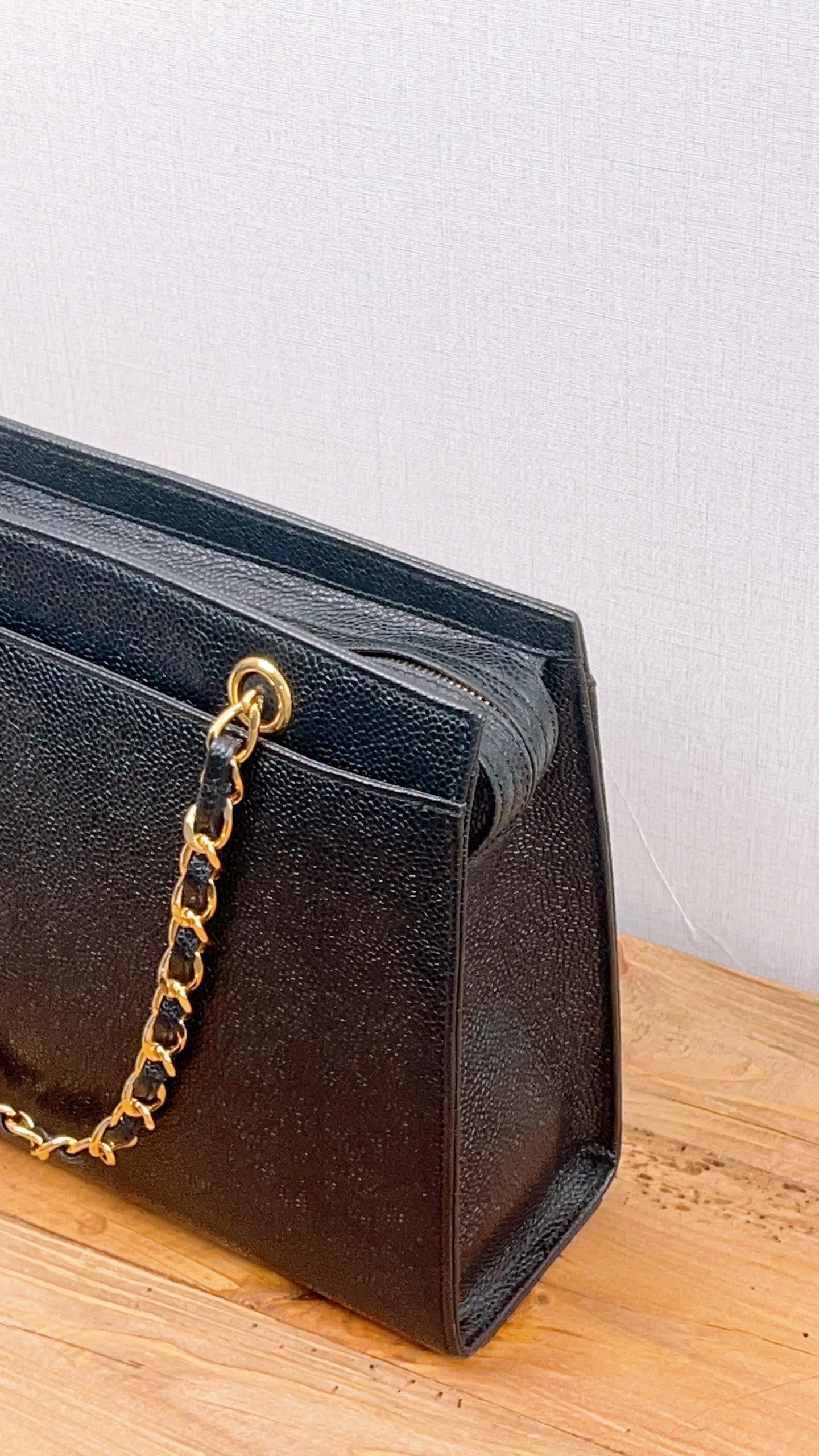 Chanel Black Caviar Shopper Tote (GHW)