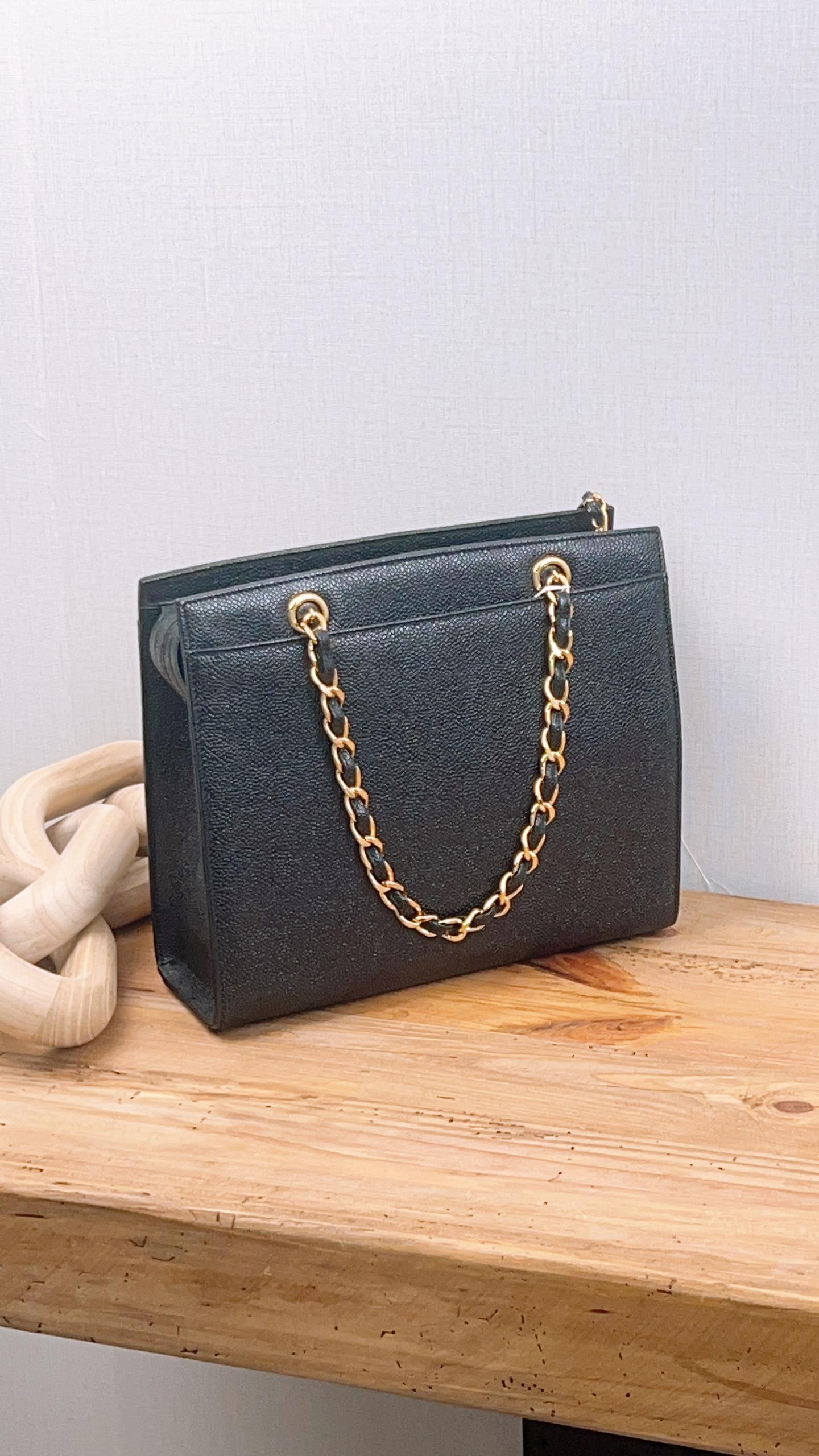 Chanel Black Caviar Shopper Tote (GHW)