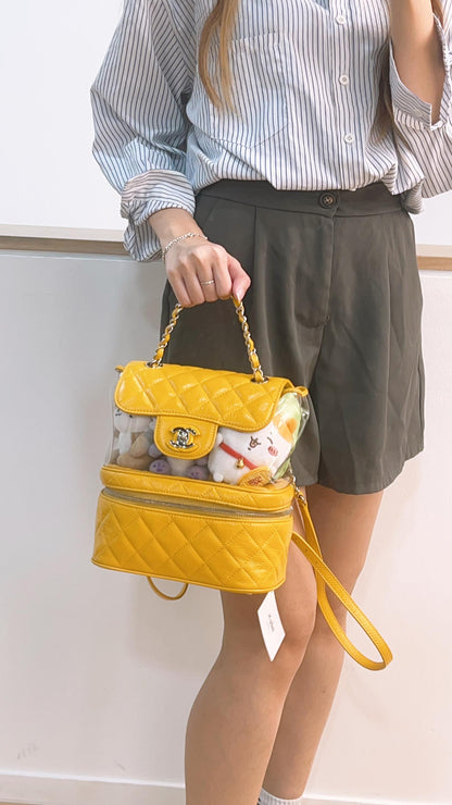 Chanel Aged Calfskin x PVC Yellow Aquarium Spring Backpack (SHW)