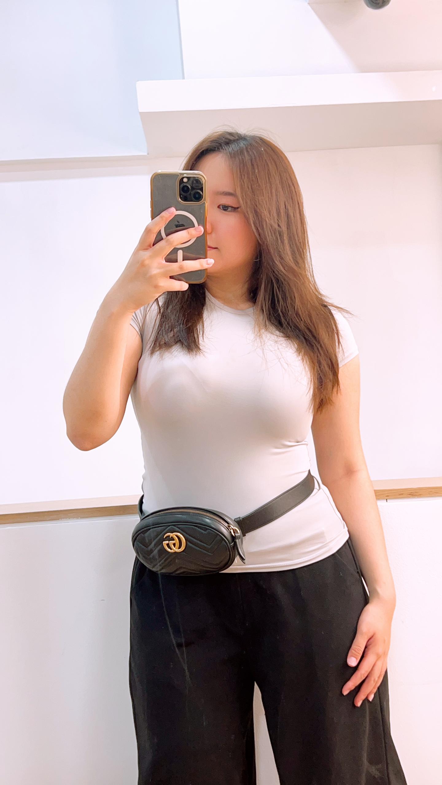 Gucci Black Marmont Belt Bag (GHW)