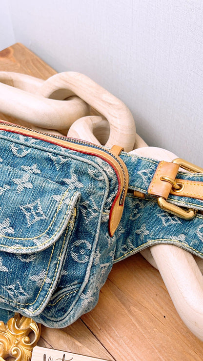 LV Monogram Denim Belt Bag
