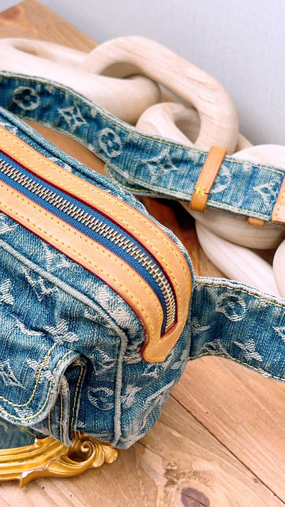 LV Monogram Denim Belt Bag