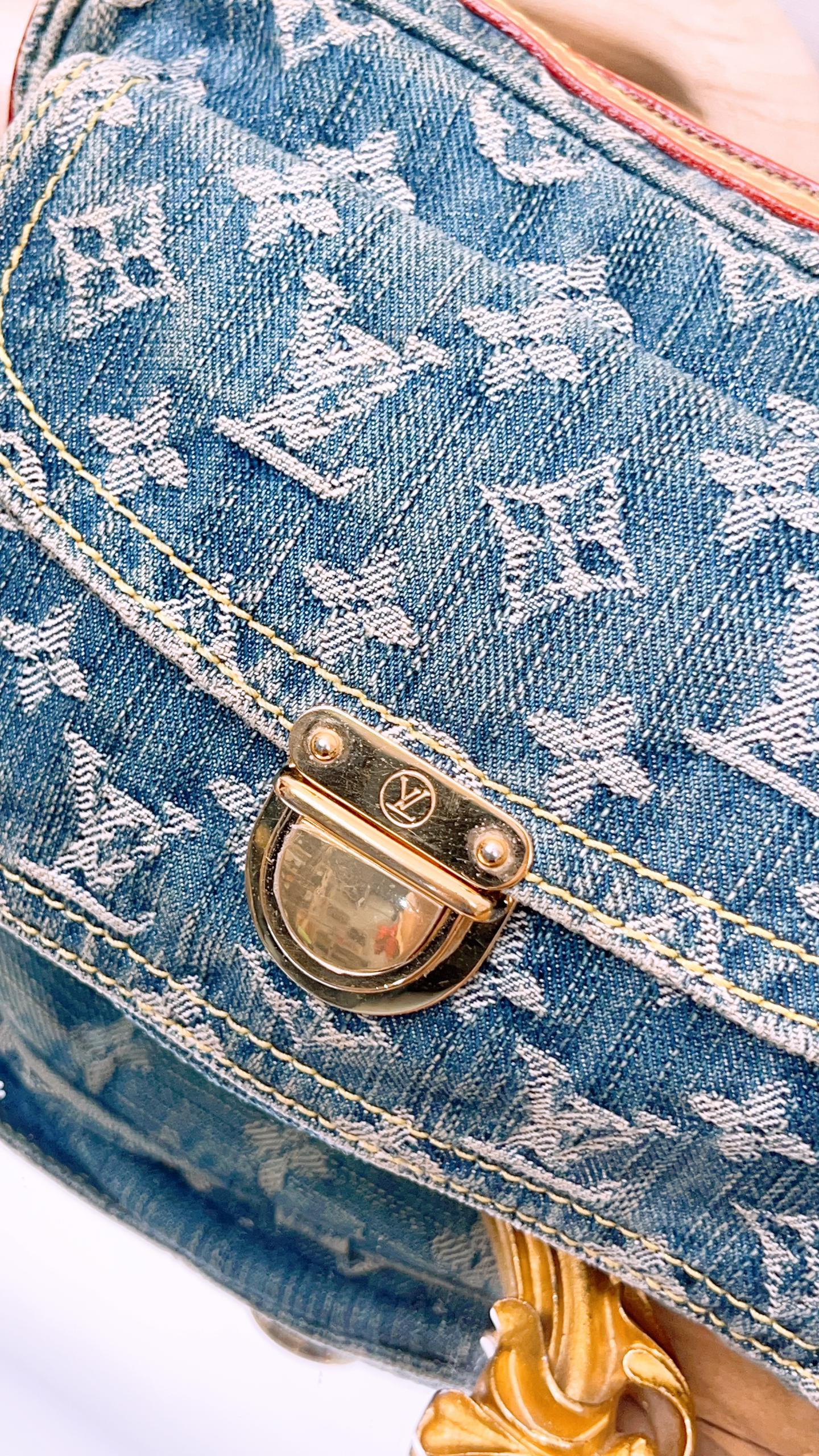 LV Monogram Denim Belt Bag