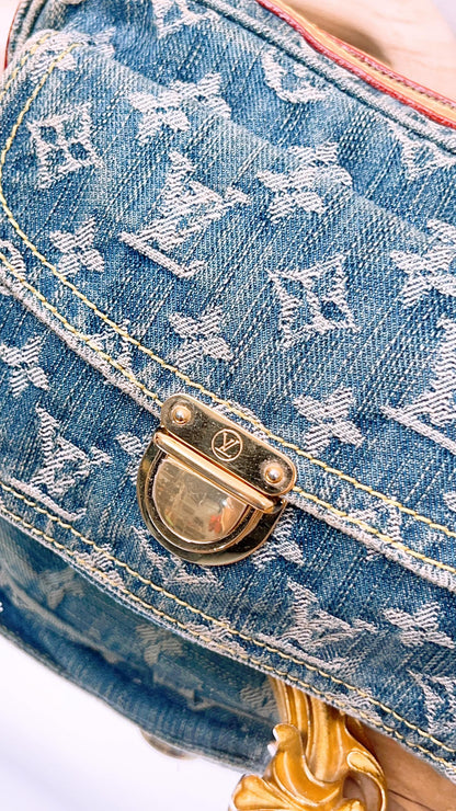 LV Monogram Denim Belt Bag