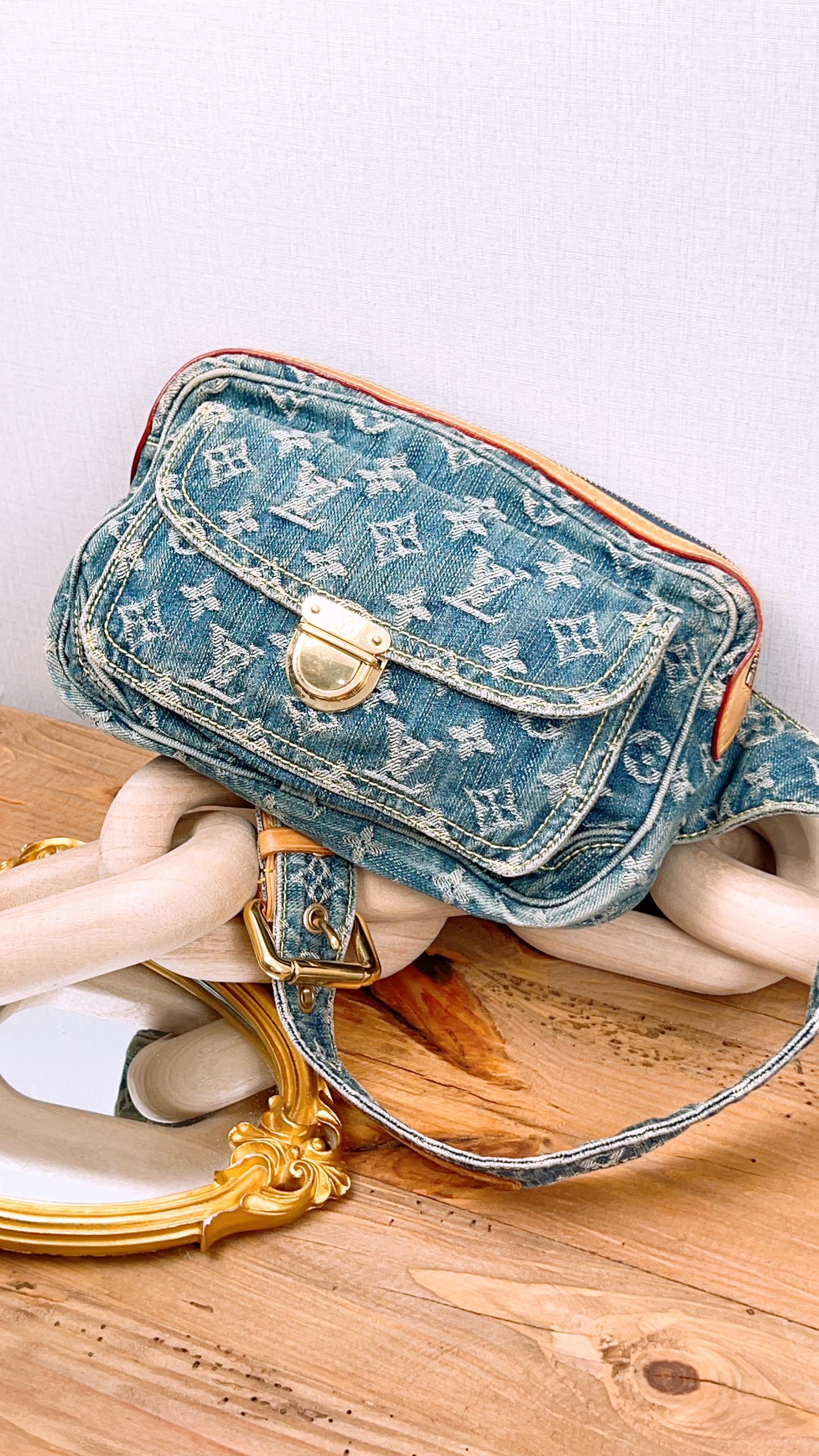 LV Monogram Denim Belt Bag
