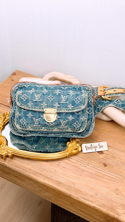LV Monogram Denim Belt Bag