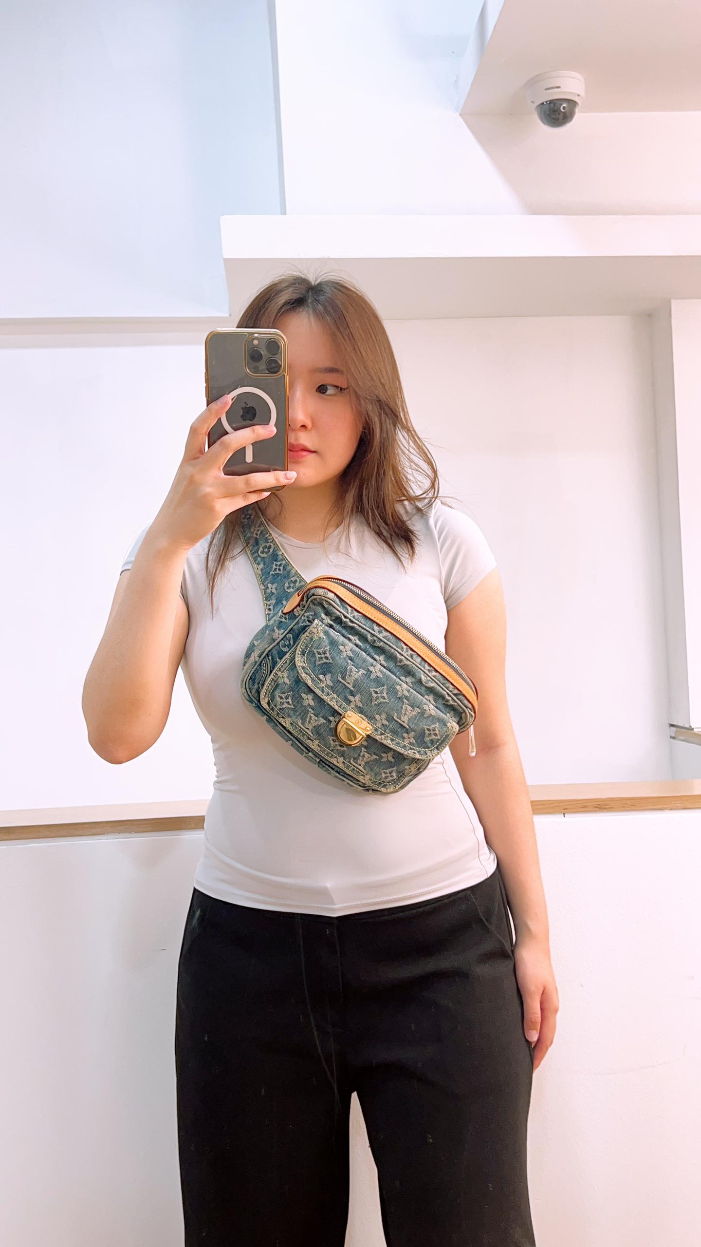 LV Monogram Denim Belt Bag