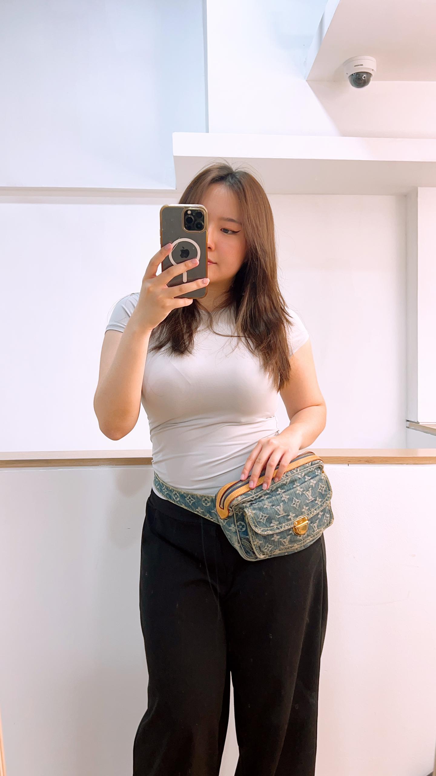 LV Monogram Denim Belt Bag