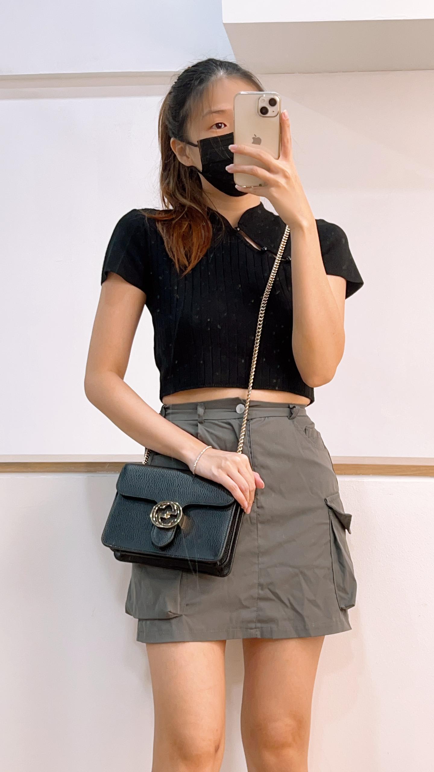 Gucci Black Interlocking G Crossbody Bag (GHW)