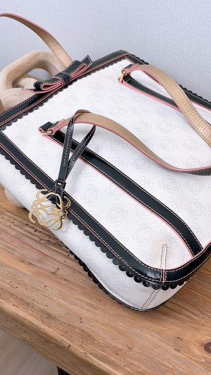 Gucci Canvas Bamboo Bullet Shoulder Bag