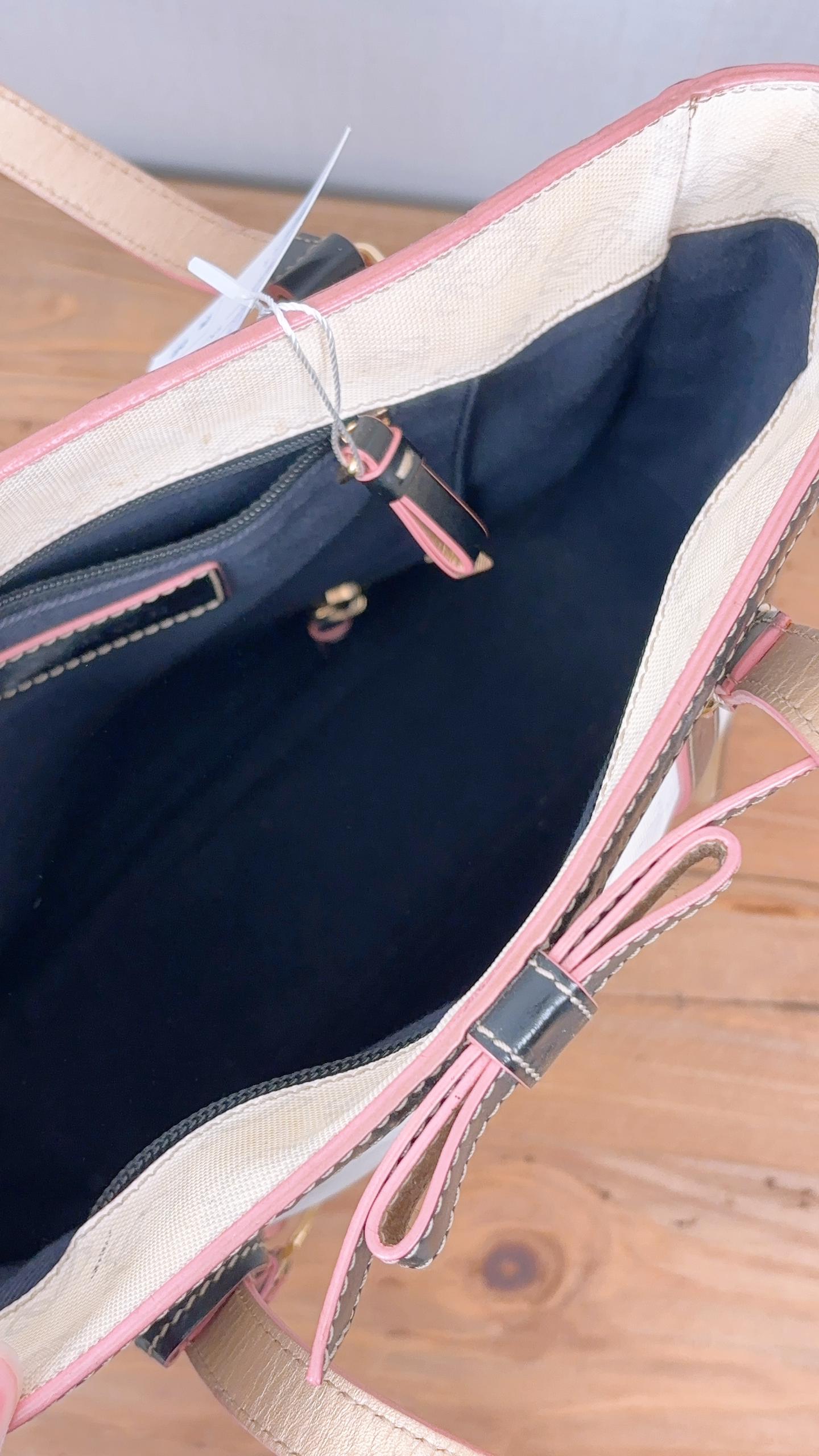 Gucci Canvas Bamboo Bullet Shoulder Bag