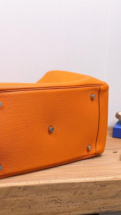 Hermes Orange Clemence Lindy 34 (PHW)