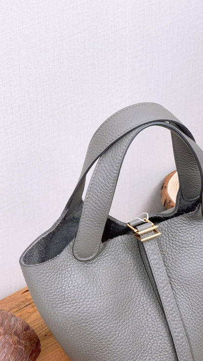 Hermes Gris Meyer Picotin 18 (GHW)