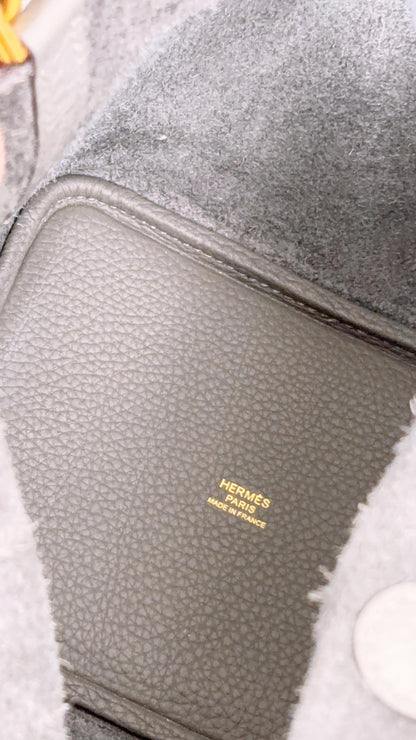 Hermes Gris Meyer Picotin 18 (GHW)