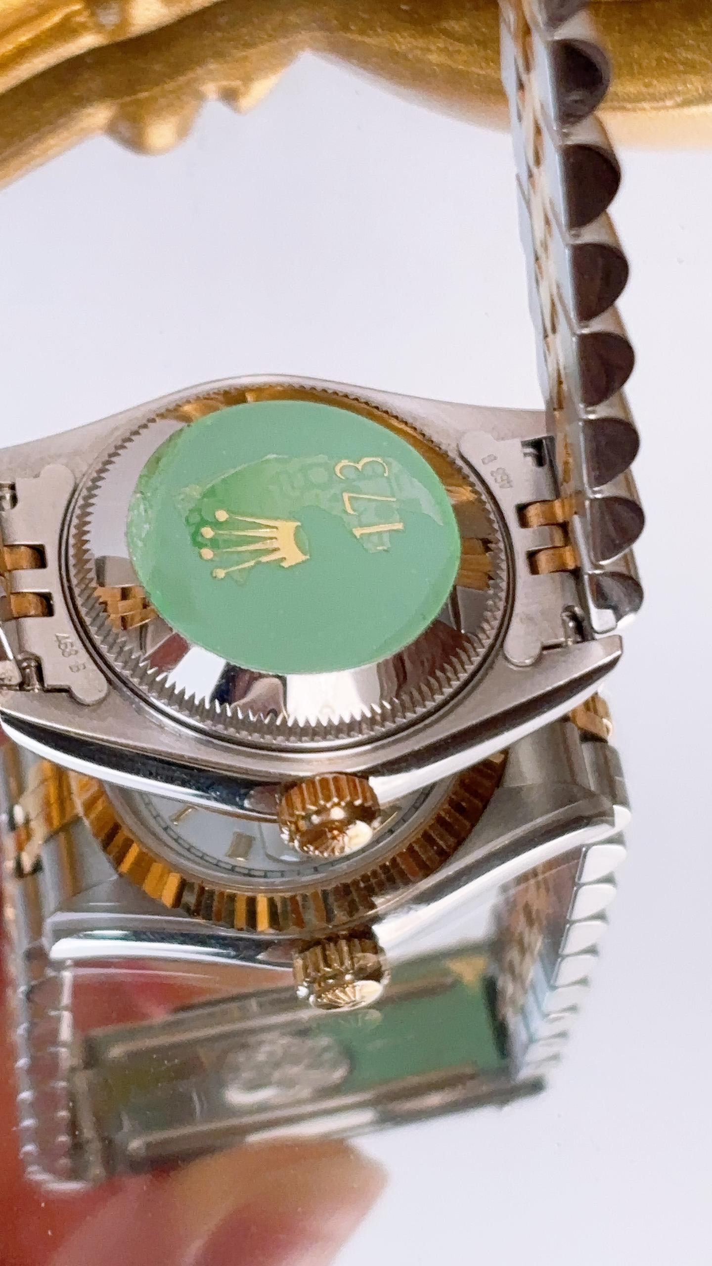Rolex Steel x 18K Yellow Gold White Datejust Automatic Watch 26mm