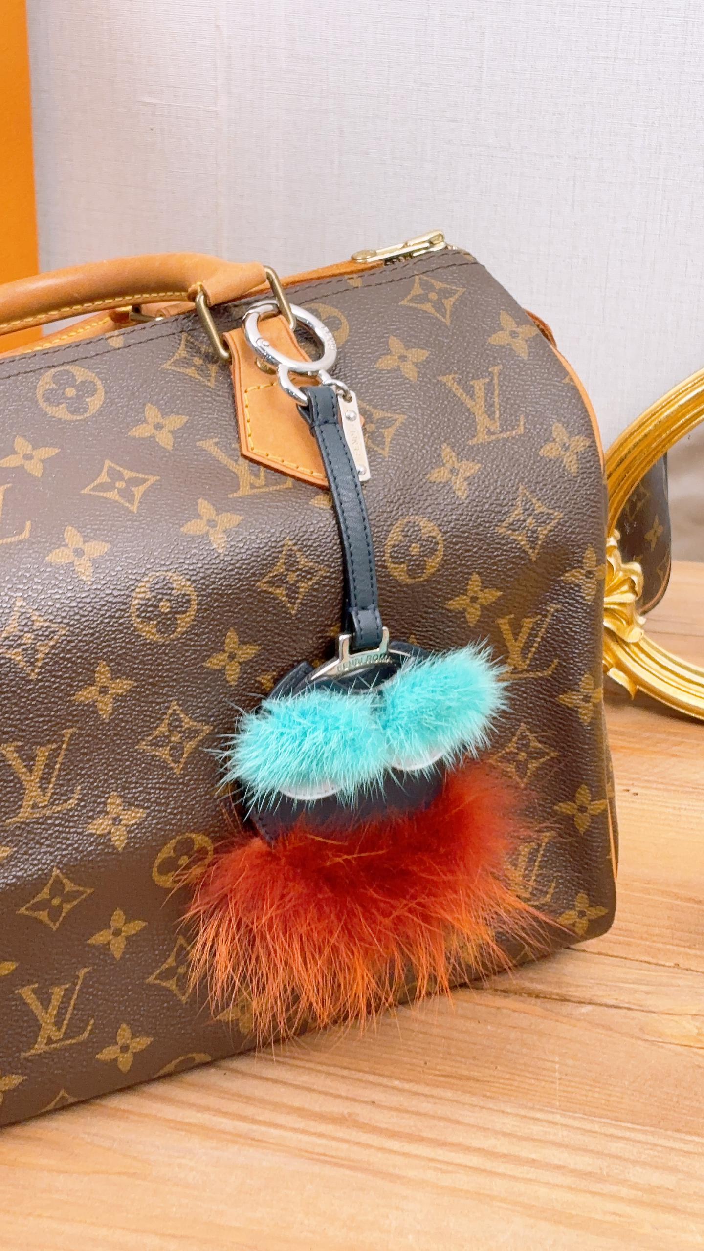 Fendi Teal Blue Mirror Bag Bugs Charm – VintageSac