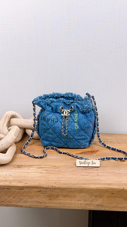 Chanel Denim Bucket Bag