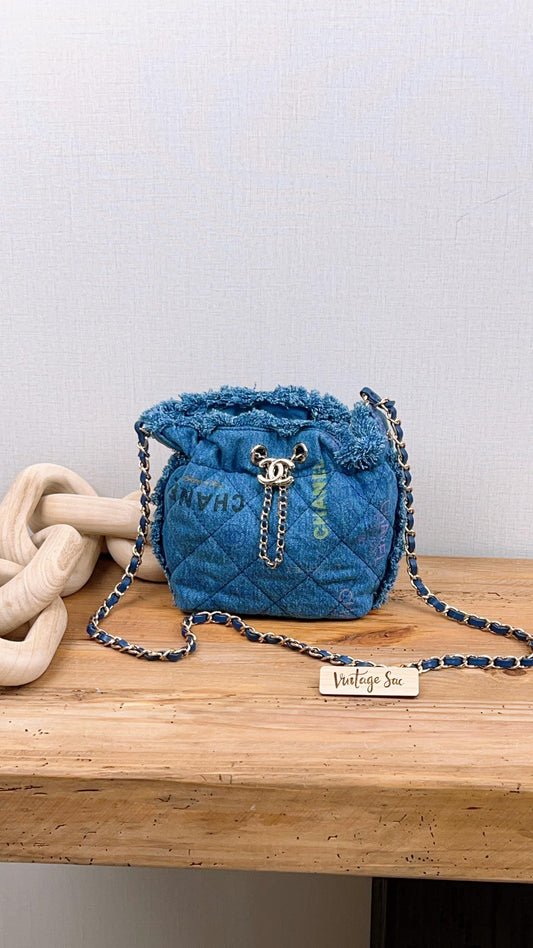 Chanel Denim Bucket Bag