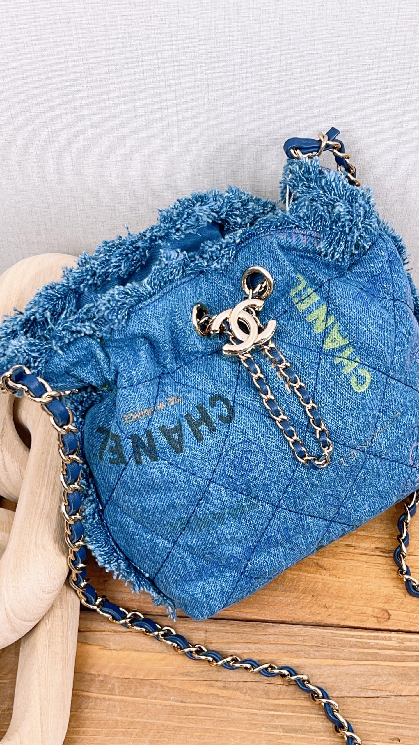 Chanel Denim Bucket Bag