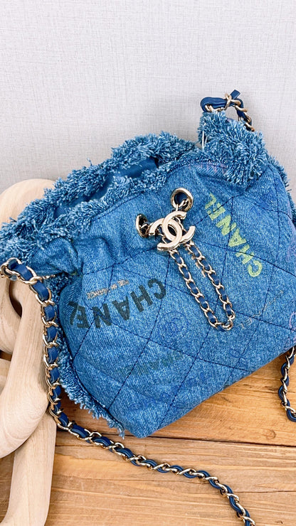 Chanel Denim Bucket Bag