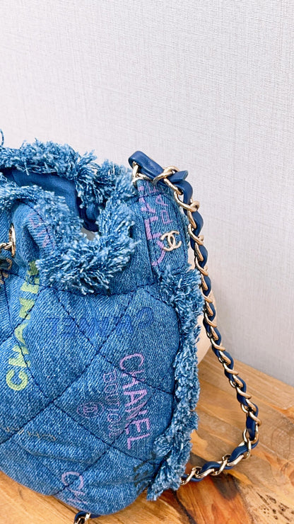 Chanel Denim Bucket Bag