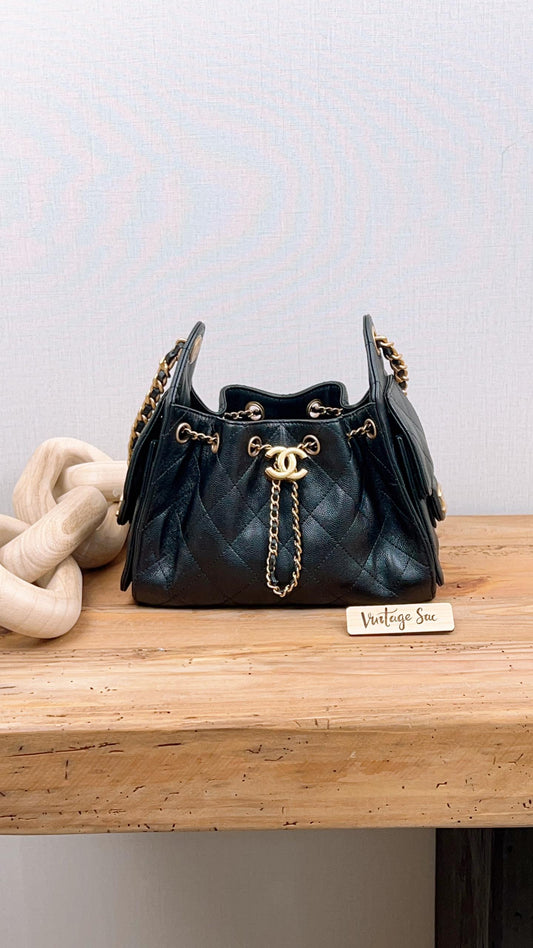 Chanel Black Caviar Mini 25 (GHW)