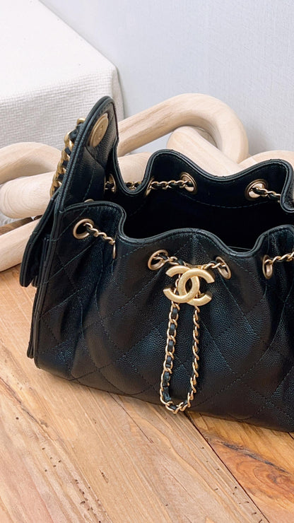 Chanel Black Caviar Mini 25 (GHW)