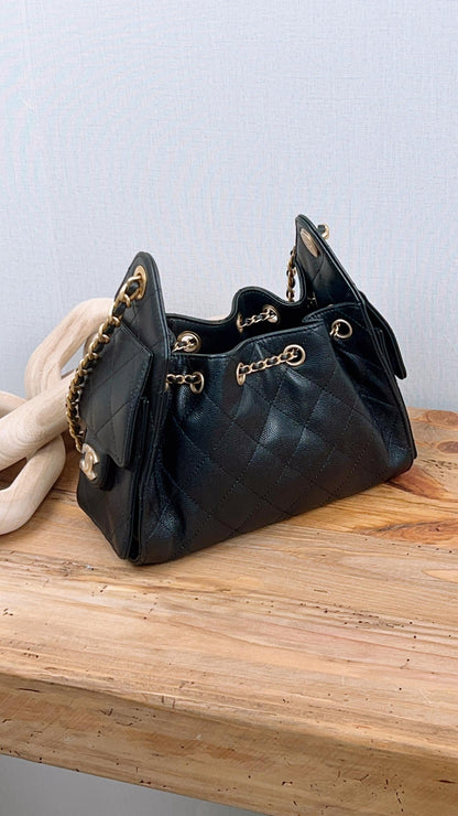 Chanel Black Caviar Mini 25 (GHW)